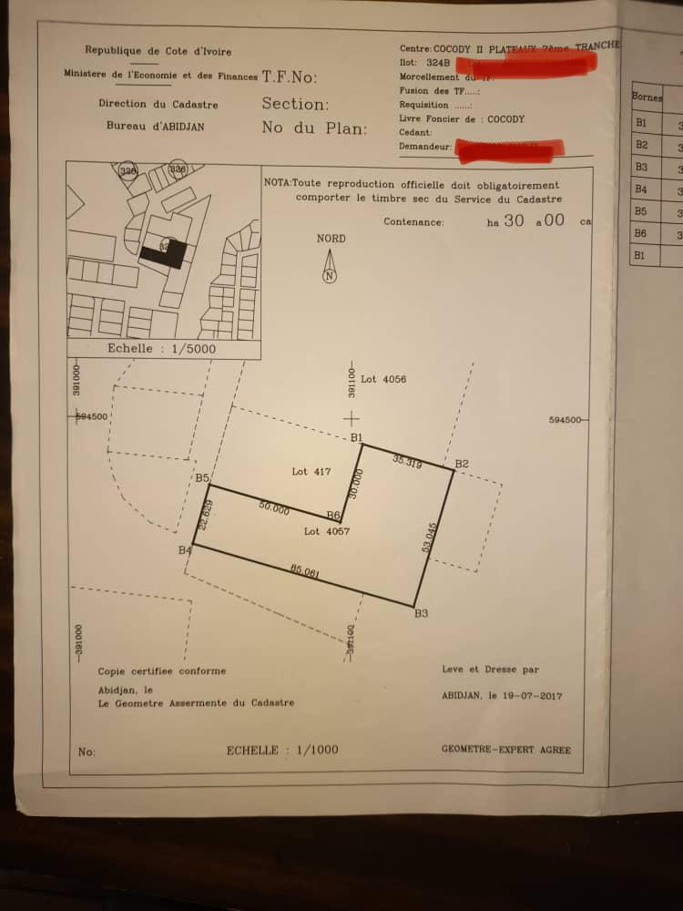 TERRAIN COMMERCIAL 3000m2 ANGRE 7EME TRANCHE – Batirici Immobilier