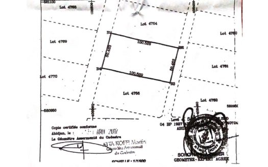 AUTOROUTE BASSAM-ABIDJAN : 5062 m2  AVEC ACD