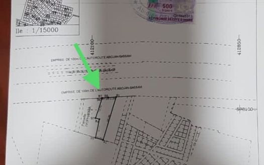 TERRAIN COMMERCIAL 8686m2 GRAND BASSAM AUTOROUTE EXPRESS