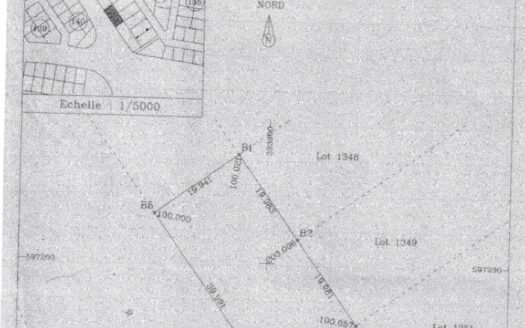 TERRAIN COMMERCIAL 700m2 BORDURE VOIE ANGRE CHU