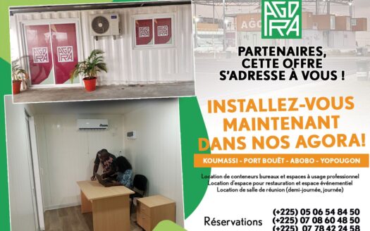 Location conteneur dans les complexes AGORA (PORT BOUET- KOUMASSI-ABOBO-YOPOUGON)