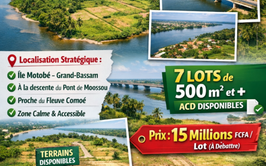 7 LOTS AVEC ACD A VENDRE A MOTOBÉ BASSAM